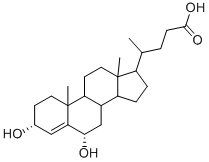 4-(3,6-DIHYDROXY-10,13-DIMETHYL-2,3,6,7,8,9,10,11,12,13,14,15,16,17-TETRADECAHYDRO-1H-CYCLOPENTA[A]PHENANTHREN-17-YL)PENTANOIC ACID Struktur