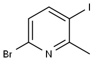 6-broMo-3-iodo-2-Methylpyridine Struktur