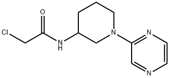 2-Chloro-N-(1-pyrazin-2-yl-piperidin-3-yl)-acetaMide, 98+% C11H15ClN4O, MW: 254.72 Struktur