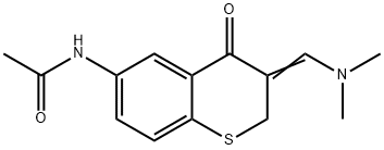 N-[3-[(Dimethylamino)methylene]-3,4-dihydro-4-oxo-2H-1-benzothiopyran-6-yl]acetamide Struktur