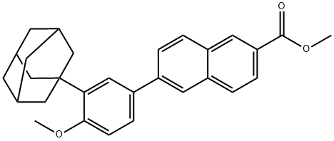 Mehtyl 6-[3-(1-adamanty)-4-methoxy phenyl]-2-naphthoate Struktur