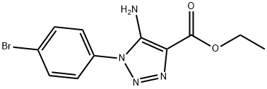 5-Amino-1-(4-bromophenyl)-1H-1,2,3-triazole-4-carboxylic<br>acid ethyl ester Struktur