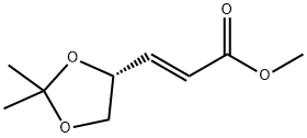 R-METHYL 3-(2,2-DIMETHYL 1,3-DIOXOLANE-4-YL)-TRANS-2-PROPENOATE Struktur