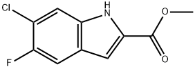 Methyl 6-chloro-5-fluoro-1H-indole-2-carboxylate Struktur