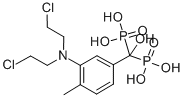 ((3-(bis(2-chloroethyl)amino)-4-methylphenyl)hydroxymethane)bisphosphonic acid Struktur