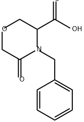 (S)-4-Benzyl-5-oxomorpholine-3-carboxylic acid Struktur