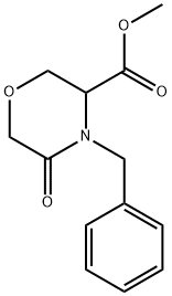 4-BENZYL-5-OXO-MORPHOLINE-3-CARBOXYLIC ACID METHYL ESTER Struktur