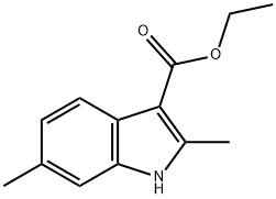 1H-indole-3-carboxylic acid, 2,6-diMethyl-, ethyl ester Struktur