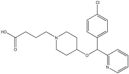 4-[(4-Chlorophenyl)-2-pyridinylmethoxy]-1-piperidinebutanoic acid Struktur