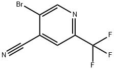 5-bromo-2-(trifluoromethyl)isonicotinonitrile Struktur