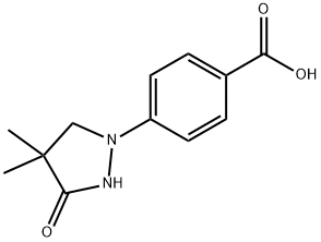 4-(4,4-dimethyl-3-oxo-pyrazolidin-1-yl)-benzoic acid Struktur