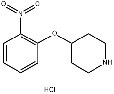 2-Nitrophenyl 4-piperidinyl ether hydrochloride Struktur