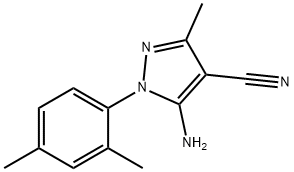 5-Amino-4-cyano-1-(2,4-dimethylphenyl)-3-methylpyrazole Struktur