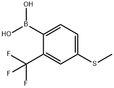 4-(Methylthio)-2-(trifluoromethyl)phenylboronic acid Struktur