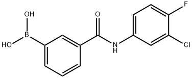 3-(3-Chloro-4-fluorophenylcarbamoyl)phenylboronic acid Struktur