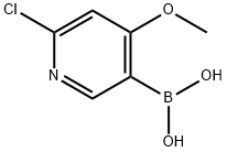 6-Chloro-4-methoxypyridine-3-boronic acid Struktur