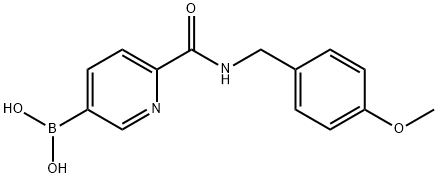 N-4-Methoxybenzyl 5-borono-2-pyridinecarboxamide Struktur