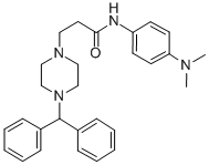 1-Piperazinepropanamide, N-(4-(dimethylamino)phenyl)-4-(diphenylmethyl )- Struktur