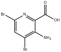 3-AMino-4,6-dibroMo-pyridine-2-carboxylic acid, Struktur