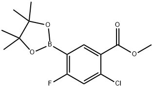 4-Chloro-2-fluoro-5-(methoxycarbonyl)phenylboronic Struktur