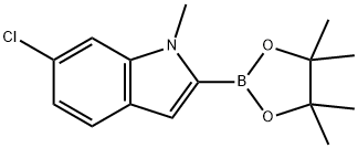 6-CHLORO-1-METHYL-2-(4,4,5,5-TETRAMETHYL-1,3,2-DIOXABOROLAN-2-YL)-1H-INDOLE Struktur