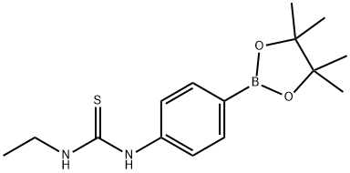 1-Ethyl-3-(4-(4,4,5,5-tetramethyl-1,3,2-dioxaborolan-2-yl)phenyl)thiourea Struktur