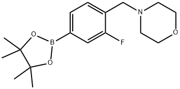 3-FLUORO-4-(N-MORPHOLINOMETHYL)PHENYLBORONIC ACID, PINACOL ESTER 結(jié)構(gòu)式