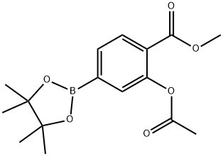 3-Acetoxy-4-methoxycarbonylphenylboronic acid, pinacol ester Struktur