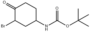 (3-BroMo-4-oxo-cyclohexyl)-carbaMic acid tert-butyl ester Struktur