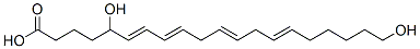 5,20-dihydroxy-6,8,11,14-eicosatetraenoic acid Struktur