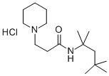 1-Piperidinepropionamide, N-(1,1,3,3-tetramethylbutyl)-, hydrochloride Struktur