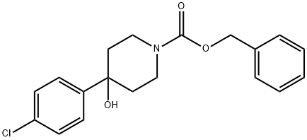 N-Benzyloxycarbonyl-4-(4-chlorophenyl)-4-piperidinol Struktur