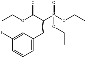 3-(3-Fluorophenyl)propenoic acid, 2-(diethoxyphosphinyl)-, ethyl ester Struktur