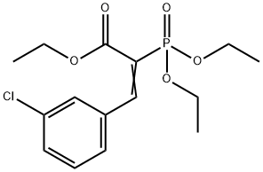 3-(3-Chlorophenyl)propenoic acid, 2-(diethoxyphosphinyl)- ethyl ester Struktur