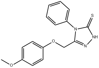 5-[(4-METHOXYPHENOXY)METHYL]-4-PHENYL-4H-1,2,4-TRIAZOLE-3-THIOL Struktur