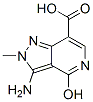 2H-Pyrazolo[4,3-c]pyridine-7-carboxylicacid,3-amino-4-hydroxy-2-methyl- Struktur