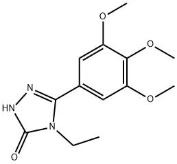 2,4-Dihydro-4-ethyl-5-(3,4,5-trimethoxyphenyl)-3H-1,2,4-triazol-3-one Struktur