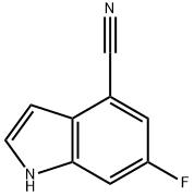 1H-Indole-4-carbonitrile, 6-fluoro- Struktur