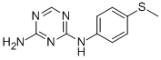 s-Triazine, 2-amino-4-(p-(methylthio)anilino)- Struktur