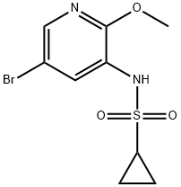 N-(5-broMo-2-Methoxypyridin-3-yl)cyclopropanesulfonaMide Struktur