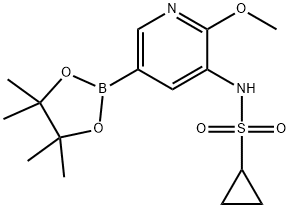 N-(2-Methoxy-5-(4,4,5,5-tetraMethyl-1,3,2-dioxaborolan-2-yl)pyridin-3-yl)cyclopropanesulfonaMide Struktur