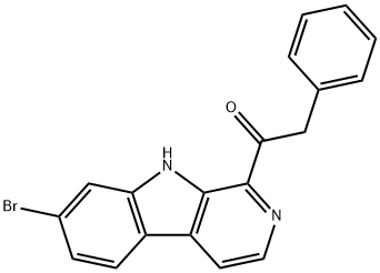 1-(7-Bromo-9H-pyrido[3,4-b]indol-1-yl)-2-phenylethanone Struktur