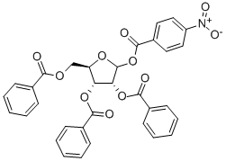 2',3',5'-TRI-O-BENZOYL-1-O-P-NITRO- BENZOYL D -RIBOFURANOSE Struktur