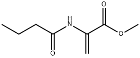 2-Propenoic  acid,  2-[(1-oxobutyl)amino]-,  methyl  ester Struktur