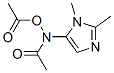 O,N-diacetyl-1,2-dimethyl-5-hydroxylaminoimidazole Struktur