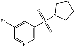 3-broMo-5-(pyrrolidin-1-ylsulfonyl)pyridine Struktur