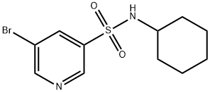 5-broMo-N-cyclohexylpyridine-3-sulfonaMide Struktur