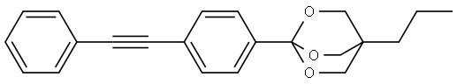 2,6,7-Trioxabicyclo(2.2.2)octane, 1-(4-(phenylethynyl)phenyl)-4-propyl - Struktur