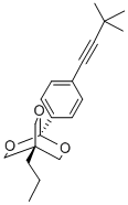 2,6,7-Trioxabicyclo(2.2.2)octane, 1-(4-(3,3-dimethyl-1-butynyl)phenyl) -4-propyl- Struktur