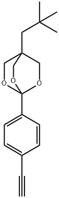 2,6,7-Trioxabicyclo(2.2.2)octane, 4-(2,2-dimethylpropyl)-1-(4-ethynylp henyl)- Struktur